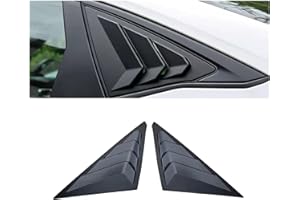 AULESSE Rear Side Window Louvers Compatible with Civic Hatchback Type R 2022 2023 2024 2025 Sport Decoration Accessories Air Vent Scoop Louver Window Scoop Louver Cover Matte Black
