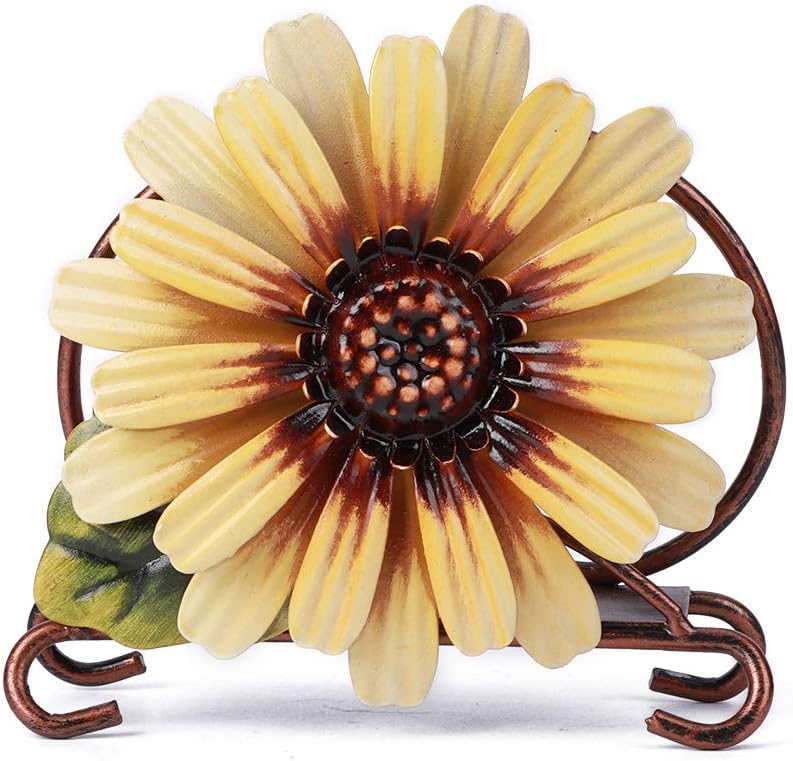 Yosoo Sunflower Napkin Holder, Vintage Iron Art Flower