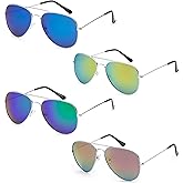 Got Shades Aviator Sunglasses for Men & Women - 100% UV Protection Classic Pilot Aviator for Mens - Sunglasses Pack of 4