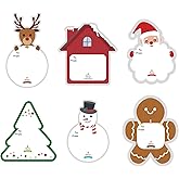 Christmas Gift Tags, 120 PCS Christmas Tags with String, Xmas Gift Tags Hanging Label for Christmas Festival Presents Wrapping Envelope Seals Holiday Gift Boxes 6.9 × 6 Inch