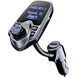 FM Transmitter, Patuoxun Hands Free Calling Bluetooth Car Kit MP3 Music Radio Transmitter FM Modulator with 5V/2.1A Fast Charging USB Port - Bluetooth FM Transmitter for Car Audio