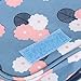 Multifunction Toiletry Cosmetic Bag Make up Kit Case Pouch Hanging Shaving Hook Travel Vacation Bathroom Organizer Carry On (Blue Flower)