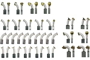 50Pcs Universals Carbon Brushes for Power Tool Accessories for Multiple Devices Including Cutter Packed in Iron Case Motor Br