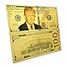 AtSKnSK Donald Trump 100 Dollars Gold Foil Banknote for Collection Gifts Commemorative 45th President of USA