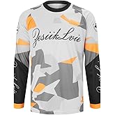 ZesiikLvie Mountain Bike Jersey Mens Long Sleeve Motocross Jersey Cycling Jersey Breathable Quick Dry Downhill BMX Off-Road