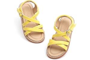 Flaryzone Toddler Little Girls Glitter Flower Open-Toe Flat Dress Sandals Summer Shoes