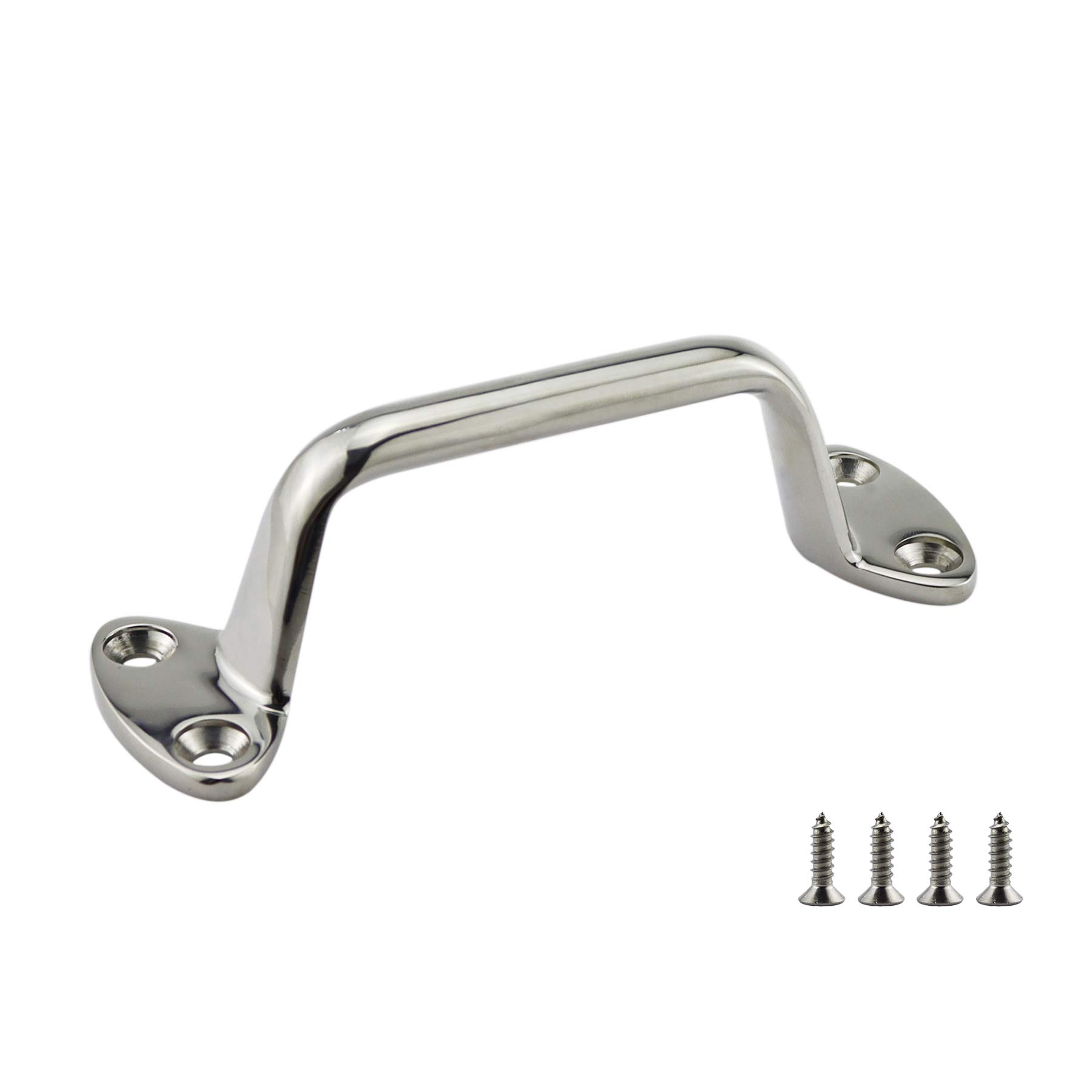 thumbnail image 2 of Great Choice Products Marine Grade Heavy Duty316 Stainless Steel150mm 6inch Grab Handle With 4 Holes Included Screws 2 of 13