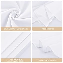 Pesonlook 8 Pack White Round Tablecloth 90