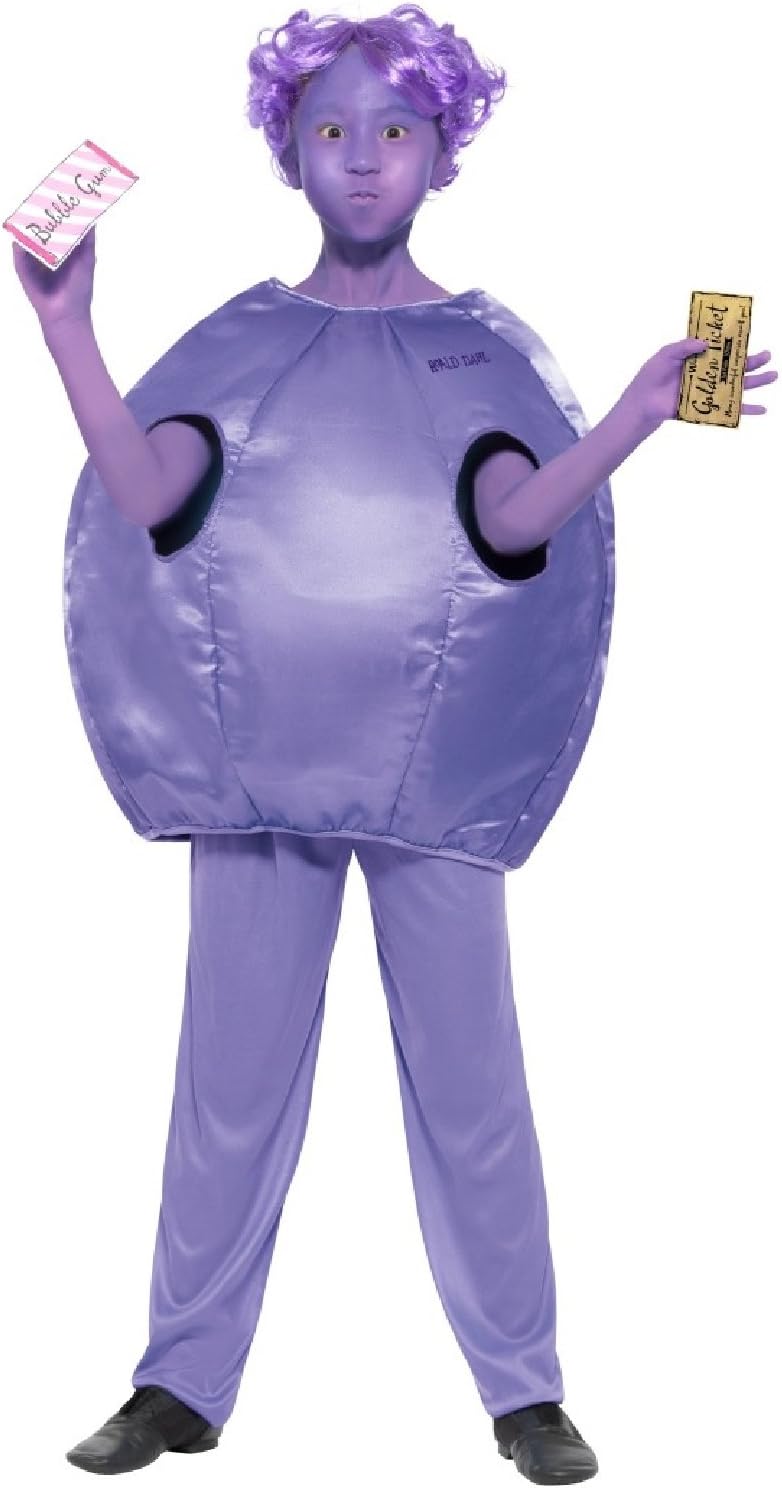 Girls Violet Beauregarde Willy Wonka Roald Dahl Charlie And The Chocolate Factory World Book Day Week Fancy Dress Costume Outfit 7 9 Years Amazon Co Uk Toys Games
