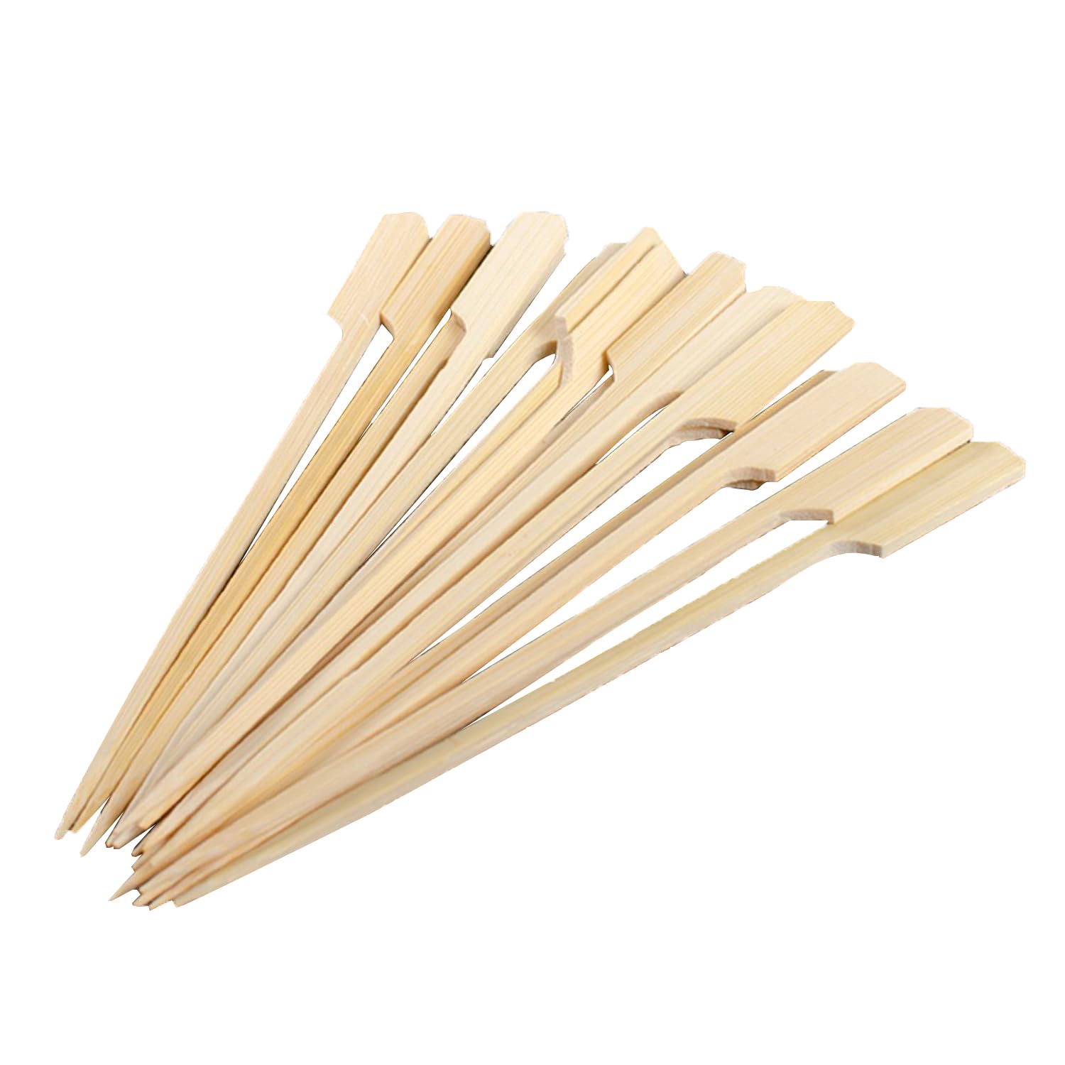 View 1 of 100-Pack Bamboo Paddle Picks – Wooden Skewers for Cocktails, Appetizers, Fruit, Sandwiches, and BBQ Snacks – Available in 3.5" / 4.7" / 7" / 10" (4.7 inch)