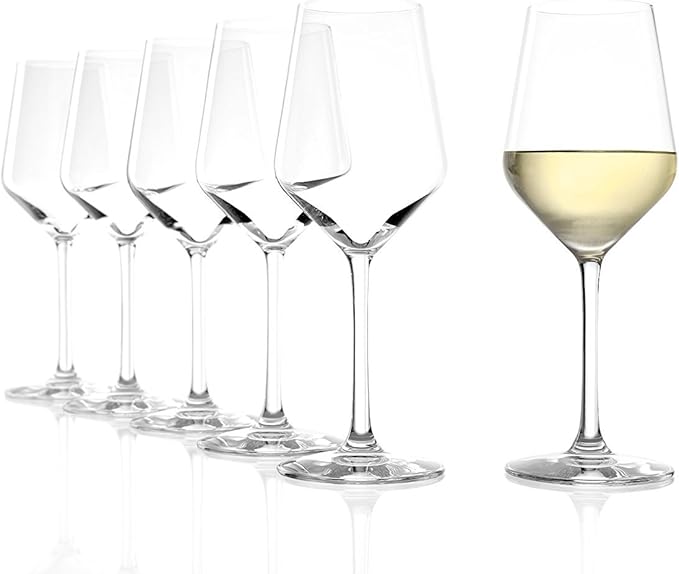 Stölzle Lausitz Revolution White Wine Glasses, 365ml, 6piece set