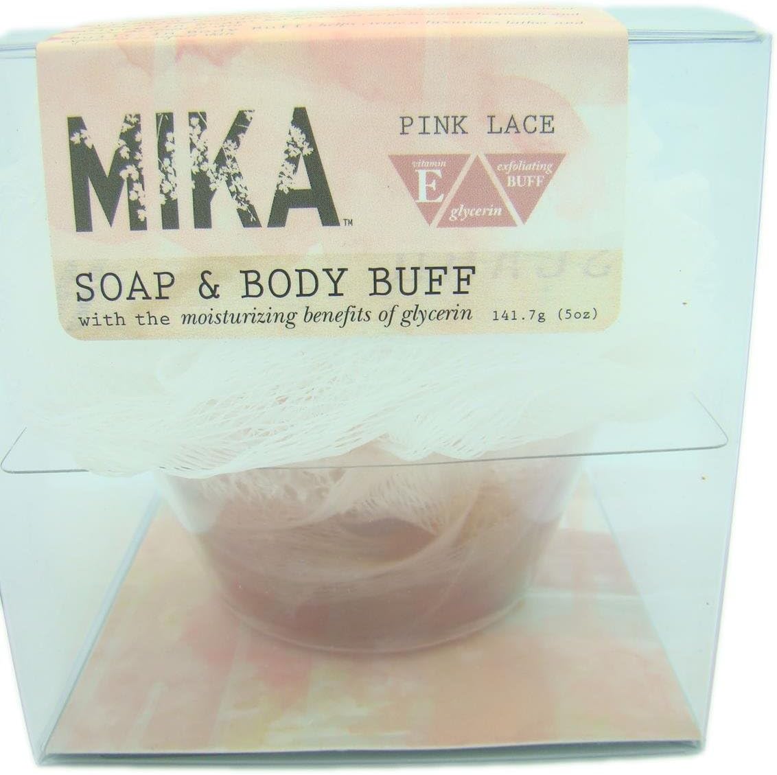 Mika Soap And Body Buff - Pink Lace