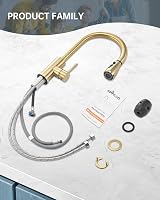 APPASO Gold Kitchen Tap with Pull Out Spray 3 Modes 360° Swivel view 8