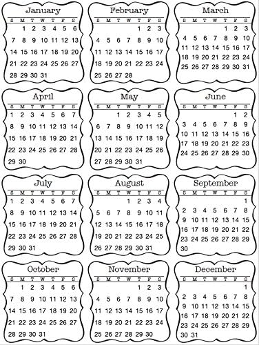 SRM Stickers 2018 Mini Calendar Decorative, 6-3/4" x 9"