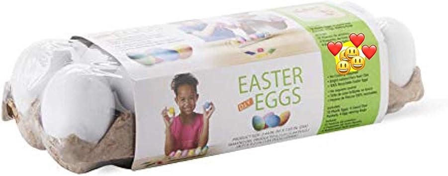 Amazon Com 12 Plastic Decorating Diy Dyable Craft Eggs No Cooking Required By Walmart Home Kitchen