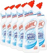 Harpic White & Shine Toilet Bleach Gel Original Scent Pack 6 x 750 ml