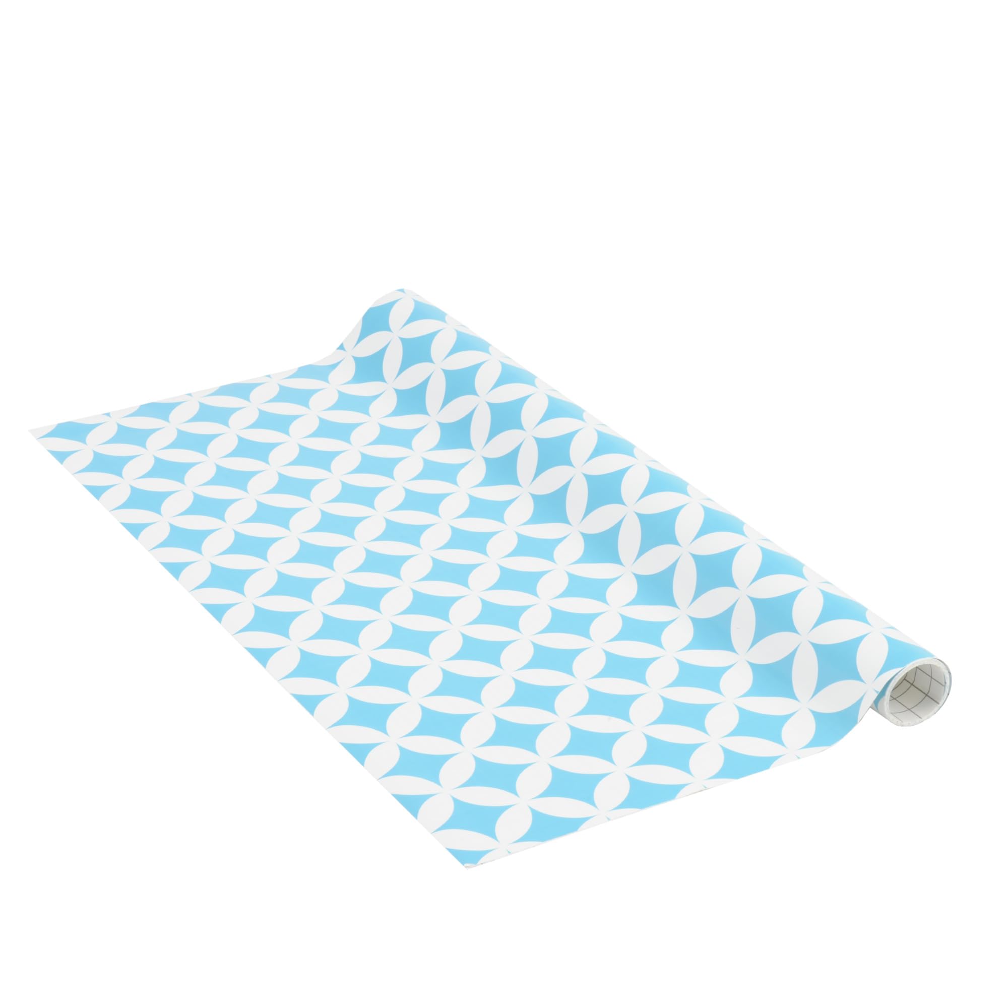 Venilia 54766 Self-Adhesive Film Monica Blue Geometric Motif Retro Pattern Decorative Film Furniture Film Self-Adhesive PVC Phthalate Blue 45 cm x 1.5 m Thickness 0.095 mm