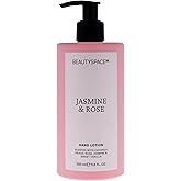 Beauty SpaceNK Jasmine & Rose Hand Lotion – Nourishes & Protects – Softens & Smooths Dry Skin – Fast-Absorbing, Non-Greasy – Vegan & Cruelty-Free – 11.8 oz