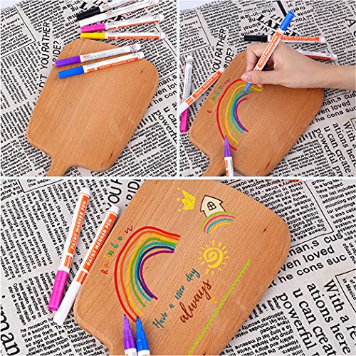 Niutop 24 Colors Paint Pens for Rock Painting, Stone, Ceramic, Glass, Wood, Halloween Pumpkin