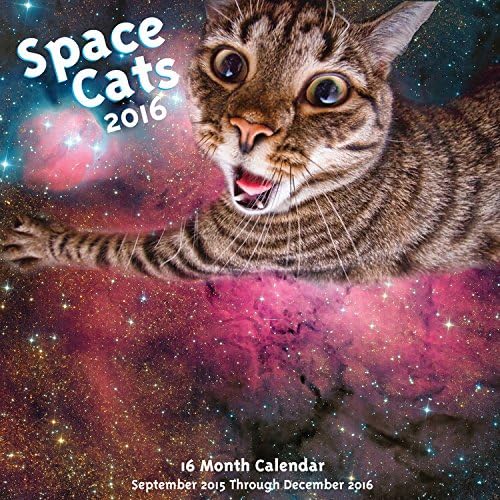 Space Cats! 2016: 16-Month Calendar September 2015 through December 2016 Calendar – Wall Calendar, August 31, 2015