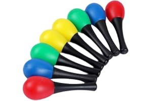 Fancyes 8x Hand Percussion Rattles Maracas Portable Noisemaker Egg Shaker for Gathering Entertainment Live Parties Kids Adult