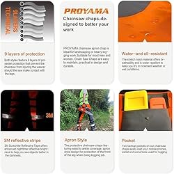 PROYAMA Chainsaw Chaps for Cutting and Logging, 9