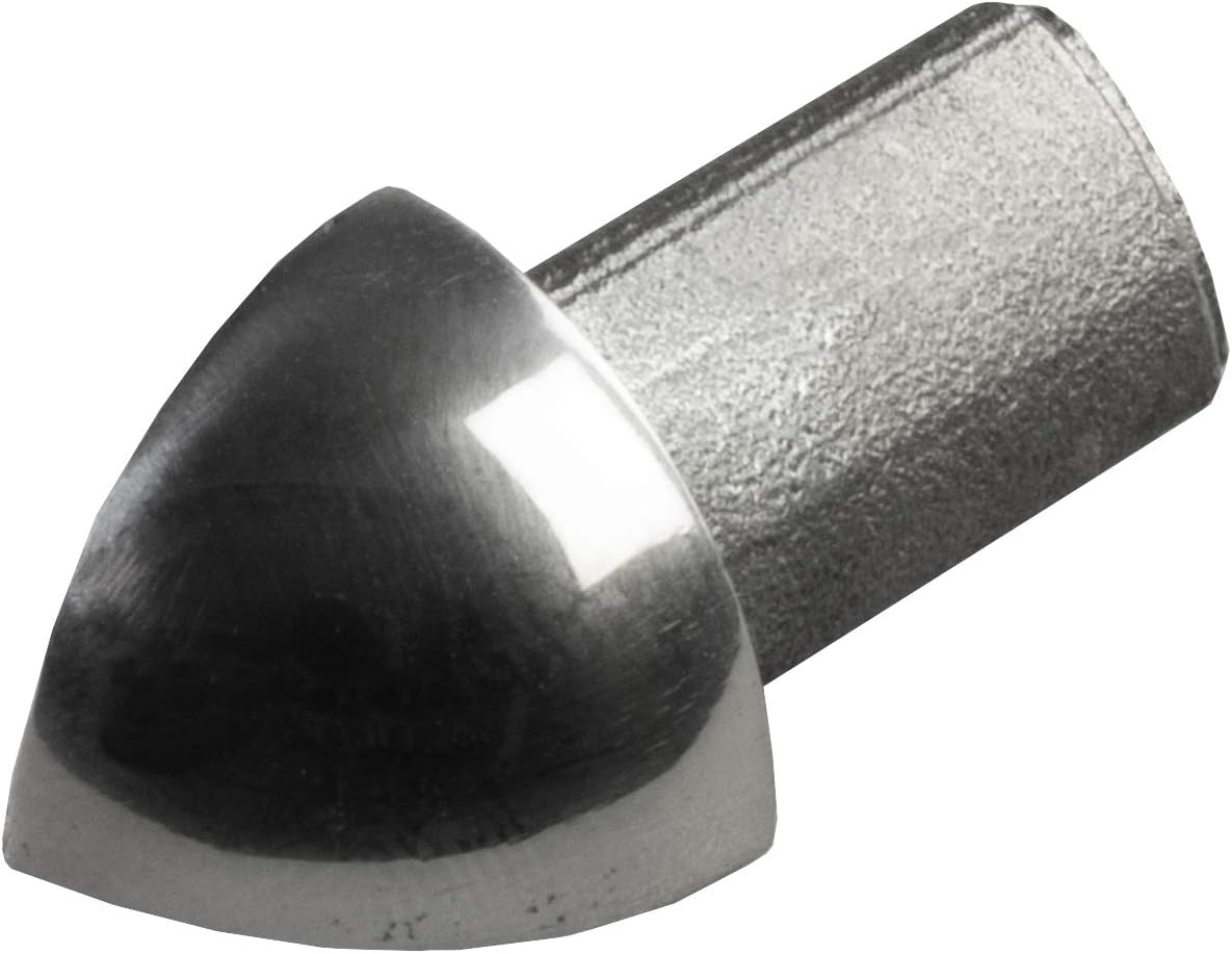 Fuchs Outer Corner Premium 8 mm Round Edging Made of V2A Stainless Steel in Brilliant Modern Tail Rim Edge protection1 x