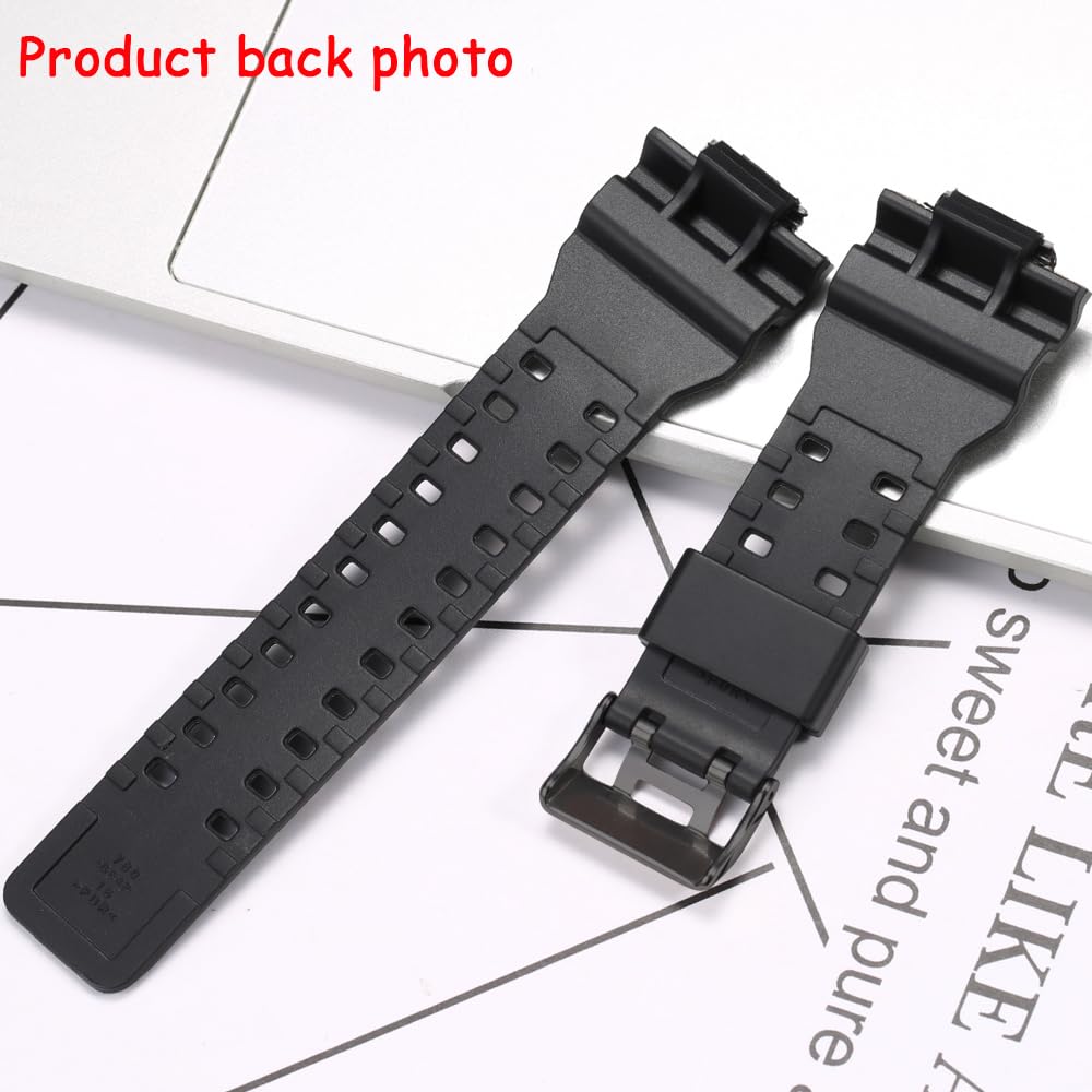 Resin Replacement Bands Compatible with Casio G-Shock GA100 GA-100 GA-120 GA110 GD-120 GD100 Watch Strap