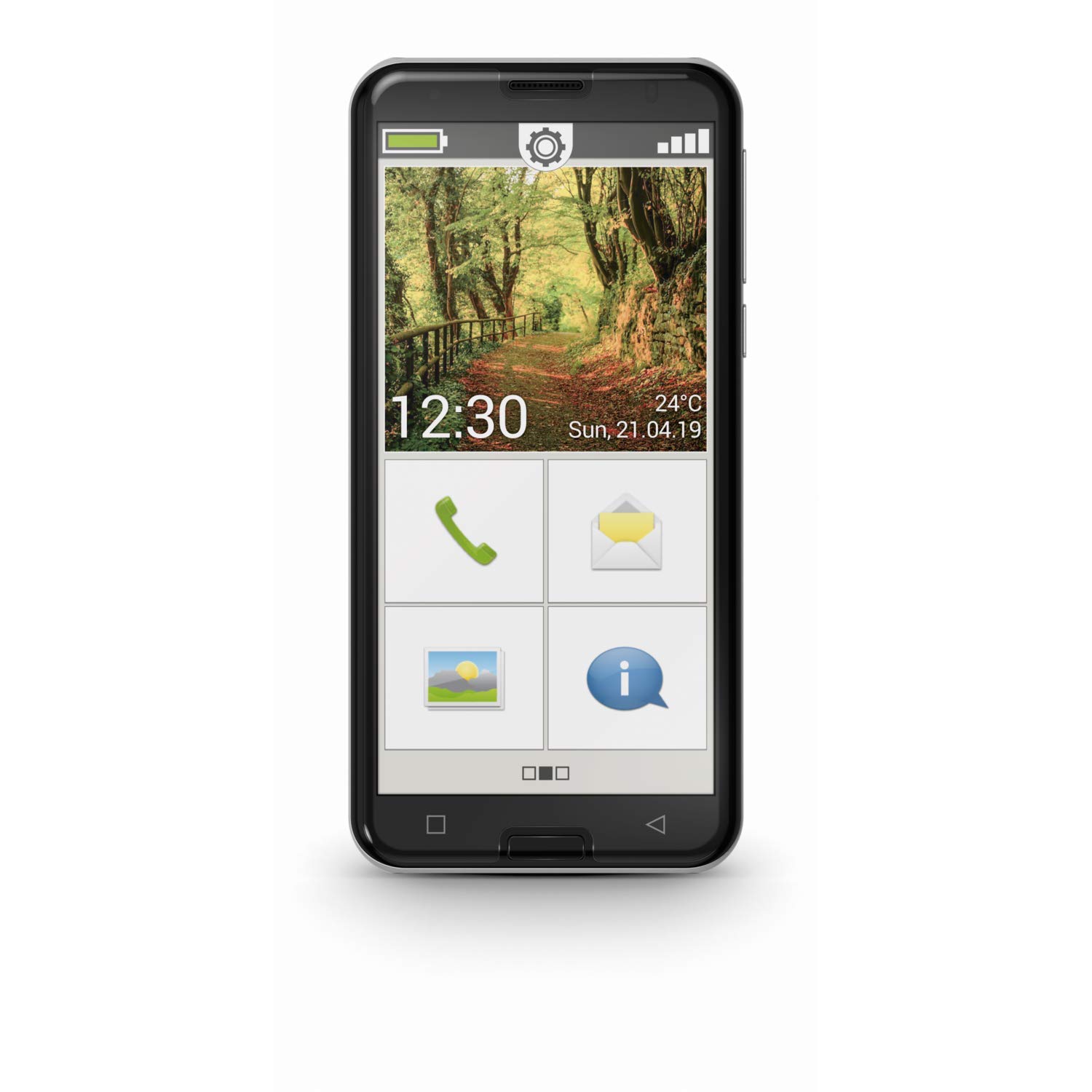 emporiaSMART3 | Senior mobile phone 4G VoLTE | No-contract senior smartphone | Mobile phone with emergency call button | 5,5 inch display | Android 9 | 13 MP camera | Black