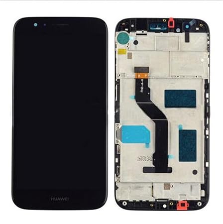 Huawei G8 GX8 Display im Komplettset LCD Ersatz Für Touchscreen Glas Reparatur (Schwarz + Rahmen)