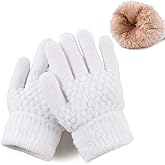 JANGANNSA Cold Weather Kids Gloves Warm Knitted Children Magic Glove With Fleece Lining Winter Gloves For Boys Girls