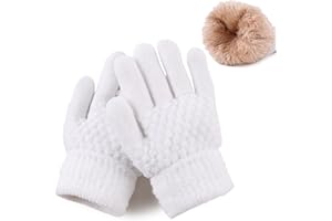 JANGANNSA Cold Weather Kids Gloves Warm Knitted Children Magic Glove With Fleece Lining Winter Gloves For Boys Girls