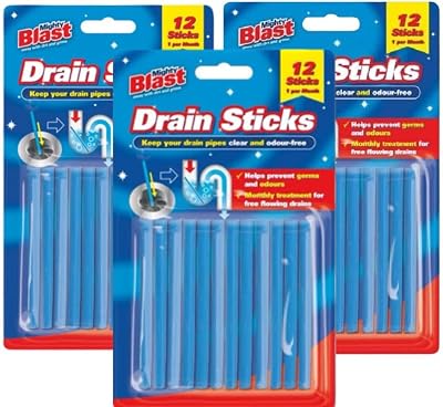 Mighty Blast Commercial Strength Drain Sticks 36 Pack Enzymatic Cleaner