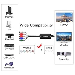 Dingsun Component to HDMI Converter, YPbPr/RGB+R/L