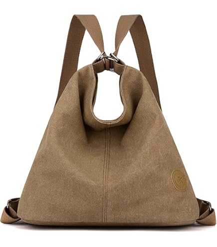 Amazon.com: IAMUHI Women Canvas Shoulder Bag Convertible  display picture 1