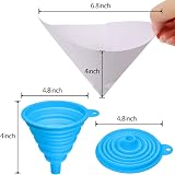 JANYUN 75 Pcs Paint Strainers with Blue Silicone Funnel 149 micron Filter view 2