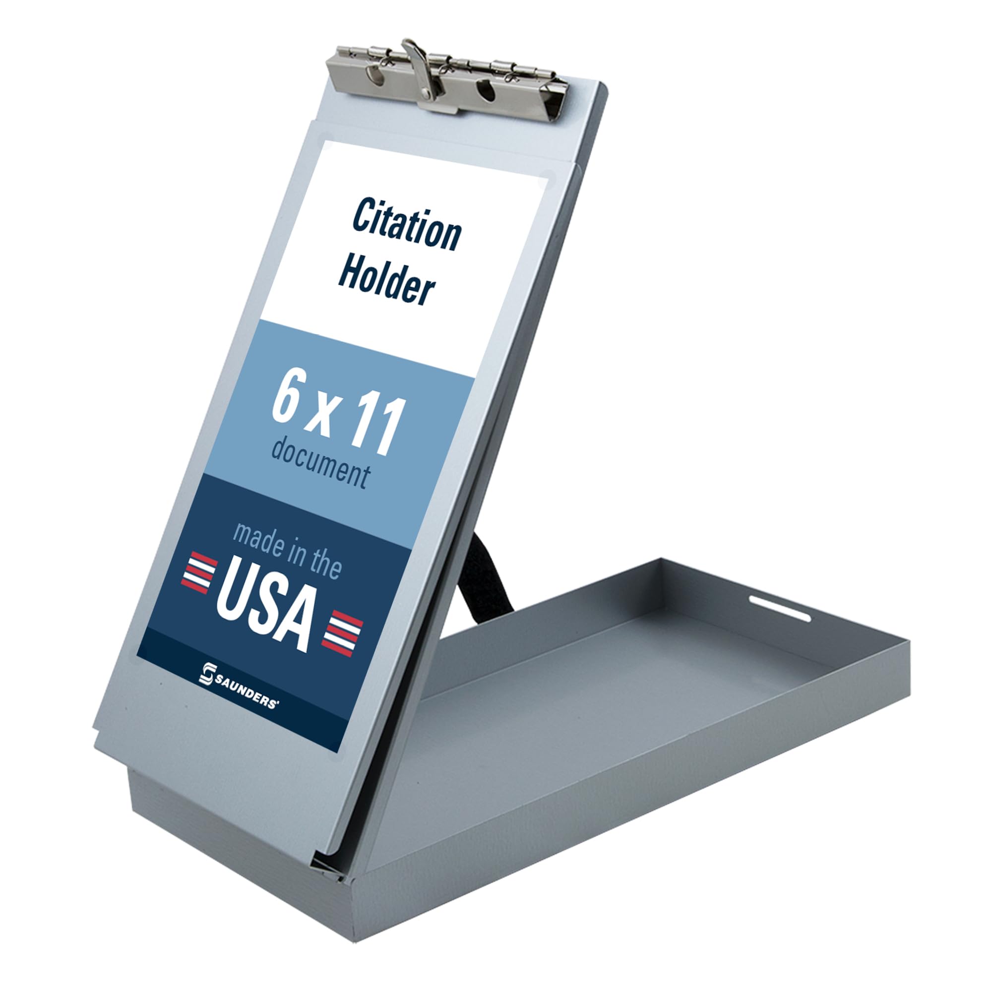 Saunders 12205 Recycled Aluminum Citation Holder II Form Holder Clipboard - 6 x 11 inches