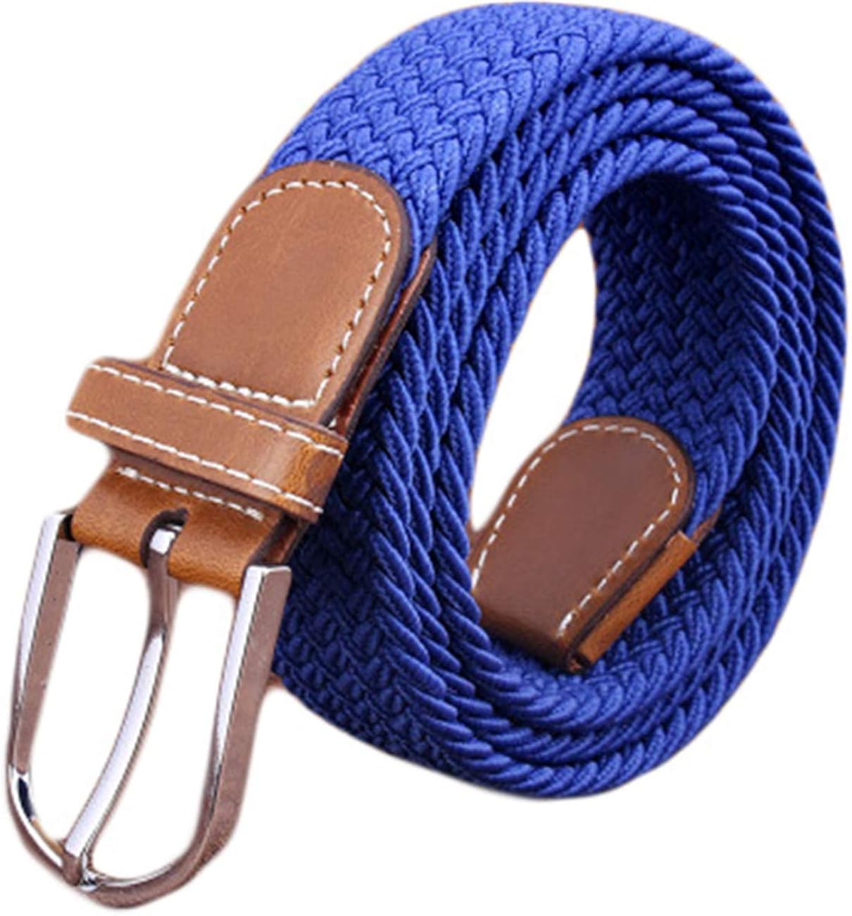 Multicolored Braided Belts Casual Elastic Belt Golf Casual Belt for Men