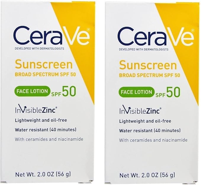 CeraVe SPF 50 Sunscreen Face Lotion, 56 grams (2 pack) Amazon.co.uk