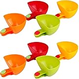Dip Clip Bowl Plate Holder -8pcs Color Plastic Dish Chip And Dip Serving Set For Spice Tomato Sauce Salt Veggie Vinegar Ketch