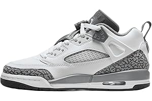 NIKE Jordan Spizike Low Big Kids' Shoes (FQ3950-102, White/Anthracite/Wolf Grey/Cool Grey)