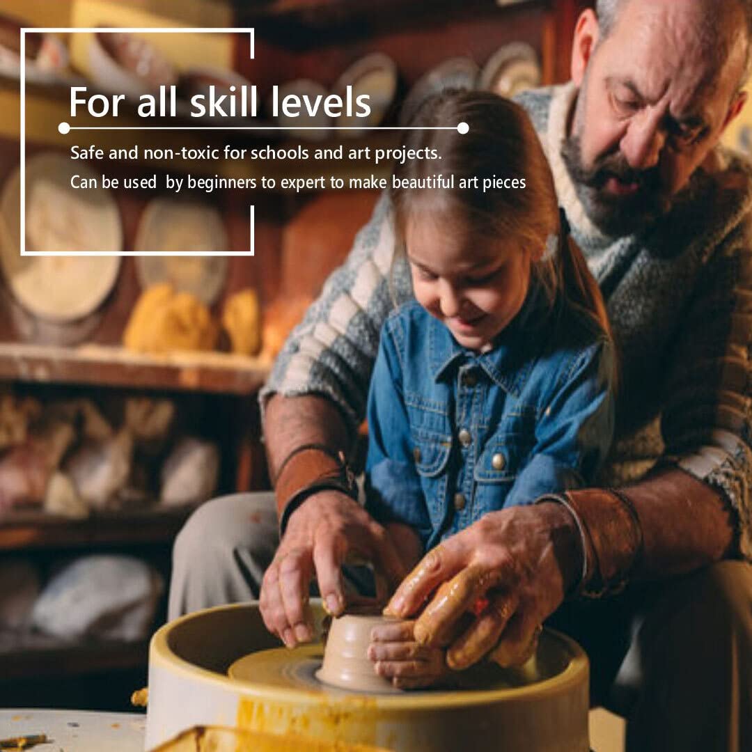 Old Potters Mid High Fire White Stoneware Clay for Pottery | Cone 5-10 | Ideal for Wheel Throwing, Hand Building, Sculpting | Great for All Skill Levels | Greenware Clay, 10 lbs.