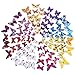 100 PCs Butterfly Wall Decor 3D Butterfly Wall Stickers Decals Decorations for Nursery Classroom Offices Kids Girl Boy Baby Bedroom Bathroom Living Room Magnets and Glue Sticker Set