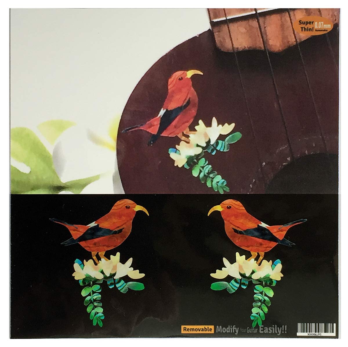 Inlay Stickers for Ukuleles - Hawaiian Honeycreepers (L&R Set)