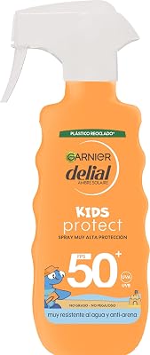 Delial Niños Hydra 24h Protect Pistola Spray Protector Solar FPS 50+. Muy alta protección. Resistente al agua y a la arena. Para niños. Testada bajo control pediátrico. 270 ml