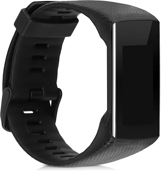 kwmobile Pulsera Compatible con Polar A360 / A370 - Brazalete de Silicona en Negro Mate sin Fitness Tracker