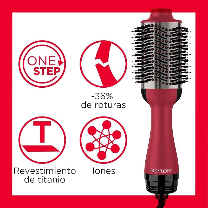 Revlon salon secador de cabelo em uma etapa e volumizador titanium, rvdr5279uke