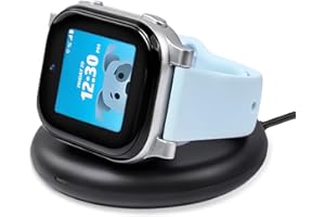 NEWJOURNEY Compatible with AT&T Amigo Jr Watch Charger, Foldable Magnetic Charger Stand Dock with 3.12ft Type-C to Type-C Cable (Black-2)