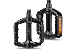 MEGHNA Bike Pedals Non-Slip Bicycle Aluminium Alloy Pedals 1/2" and 9/16" Pedal for Mountain Bike Kid Bike Freestyle BMX Bike, Beach Cruiser Bike