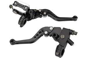 DgNeLai Universal Motorcycle Brake Lever 7/8" 22mm Handlebar CNC Hydraulic Master Cylinder Reservoir Clutch Pump Left & Right Set